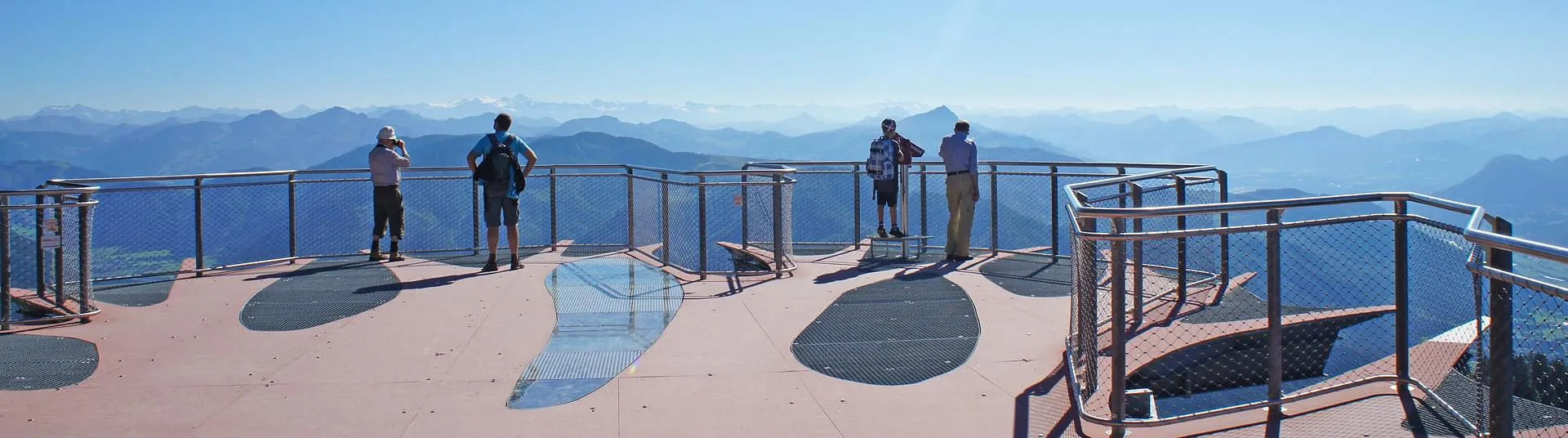 Blick von der Panoramaplatform der Steinplatte.