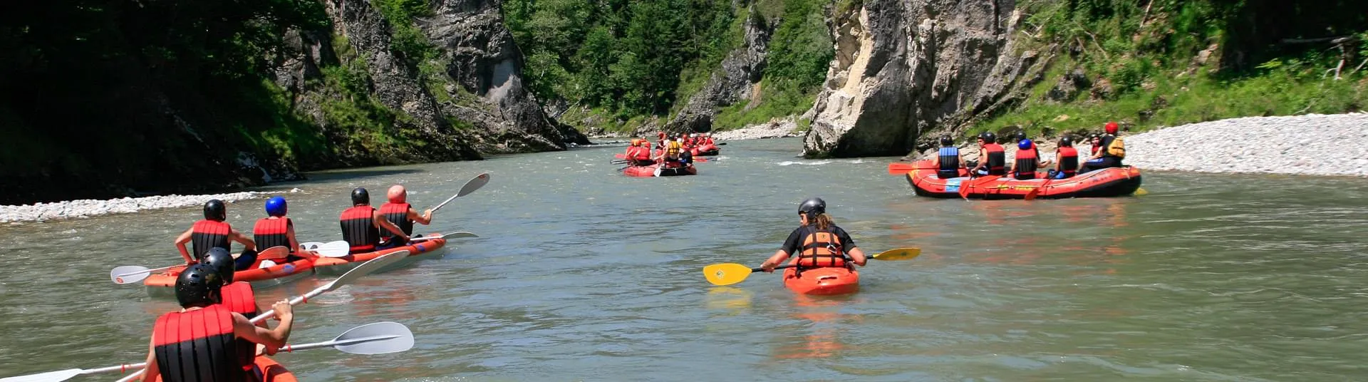Wildwasserraften in den Kitzb&uuml;hler Alpen