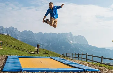 Sehr beliebt: Das große Trampolin