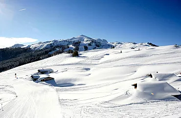 Tiefverschneite Winterlandschaft